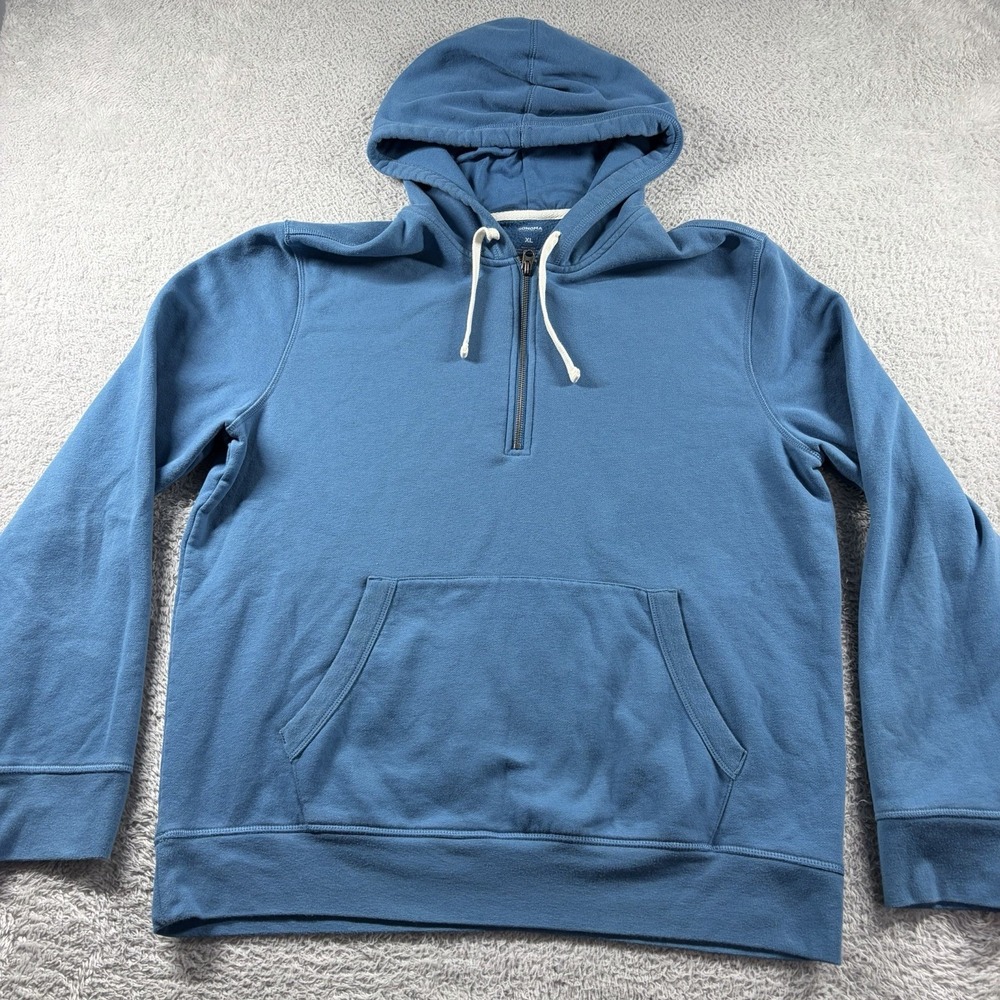 Sonoma Quarter Zip Hoodie Mens XXL Blue White Accent Lounge Comfort Athletic